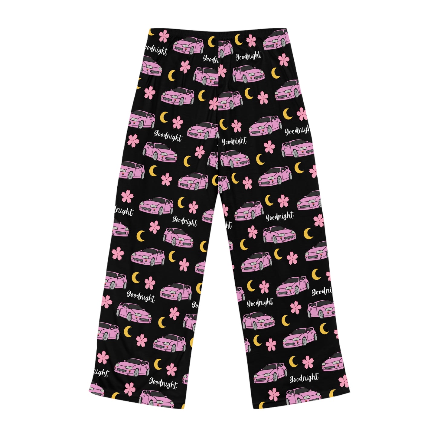 Mk4 Goodnight Pink Toyota Supra Pj Sakura Moon Car Printed Pants BabeDriven Women's Pajama Pants