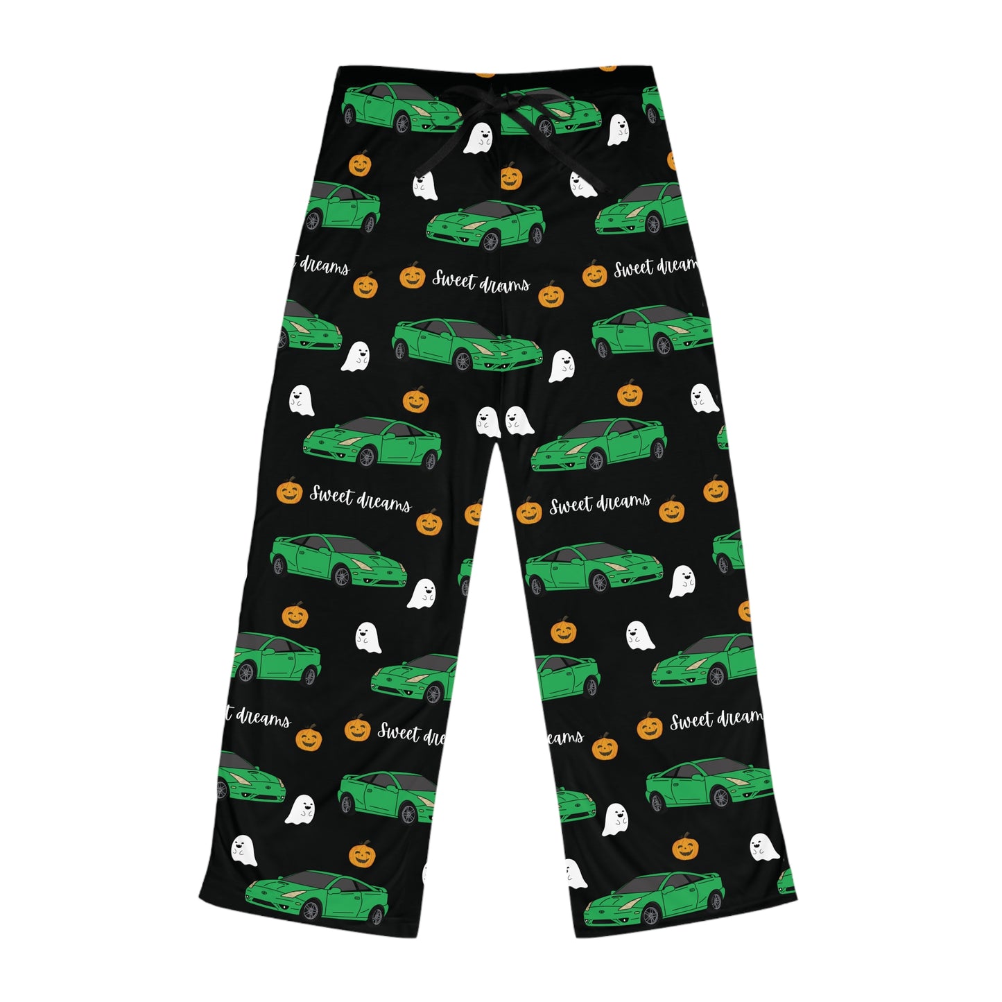 Sweet Dreams Green Toyota Celica Spooky Pj Ghosts Pumpkins Printed Pants BabeDriven Women's Pajama Pants
