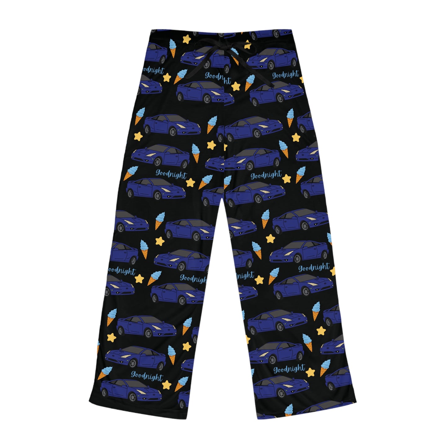Goodnight Blue Toyota Celica Pj Ice-cream Stars Printed Pants BabeDriven Women's Pajama Pants