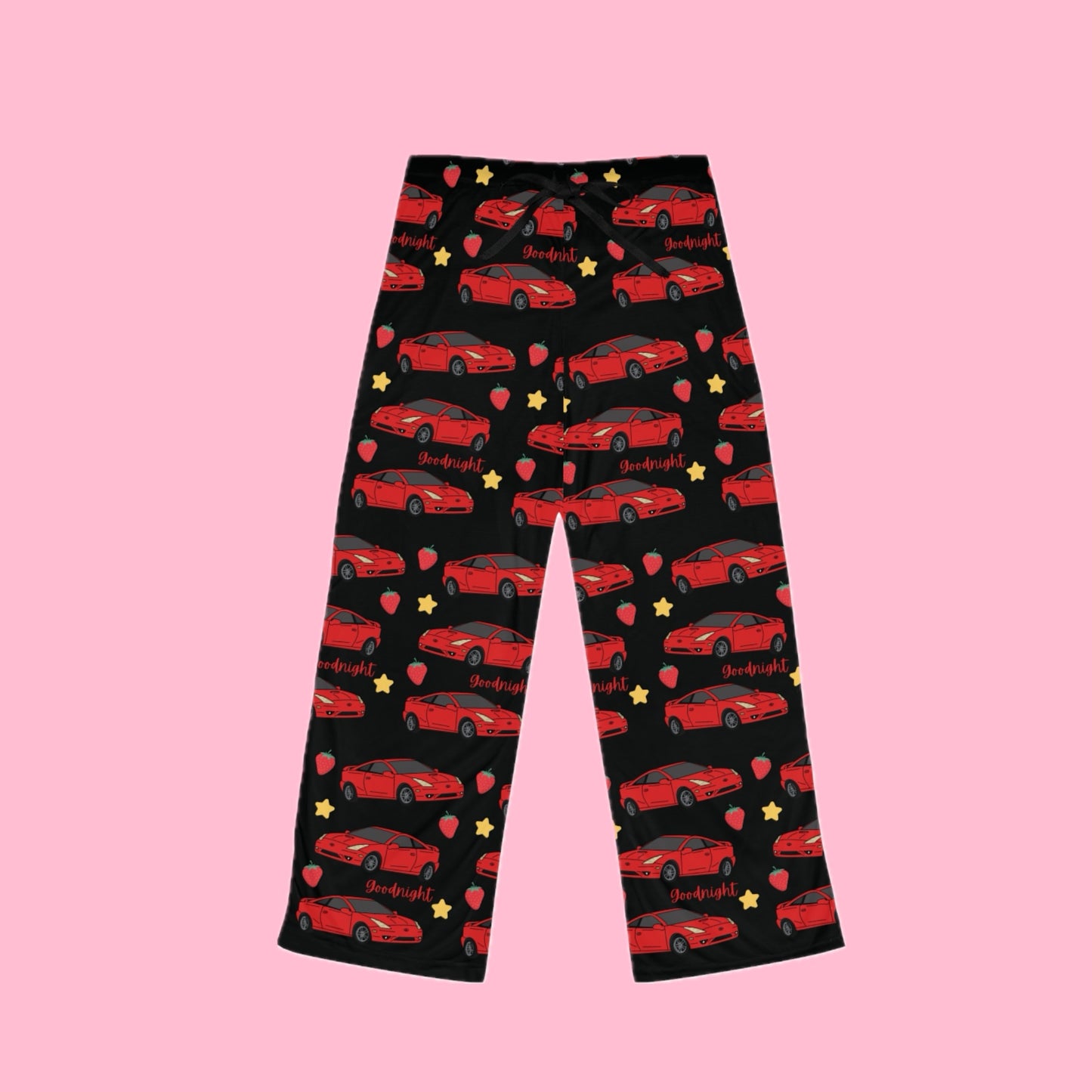 Goodnight Red Toyota Celica Pj Strawberry Stars Printed Pants BabeDriven Women's Pajama Pants