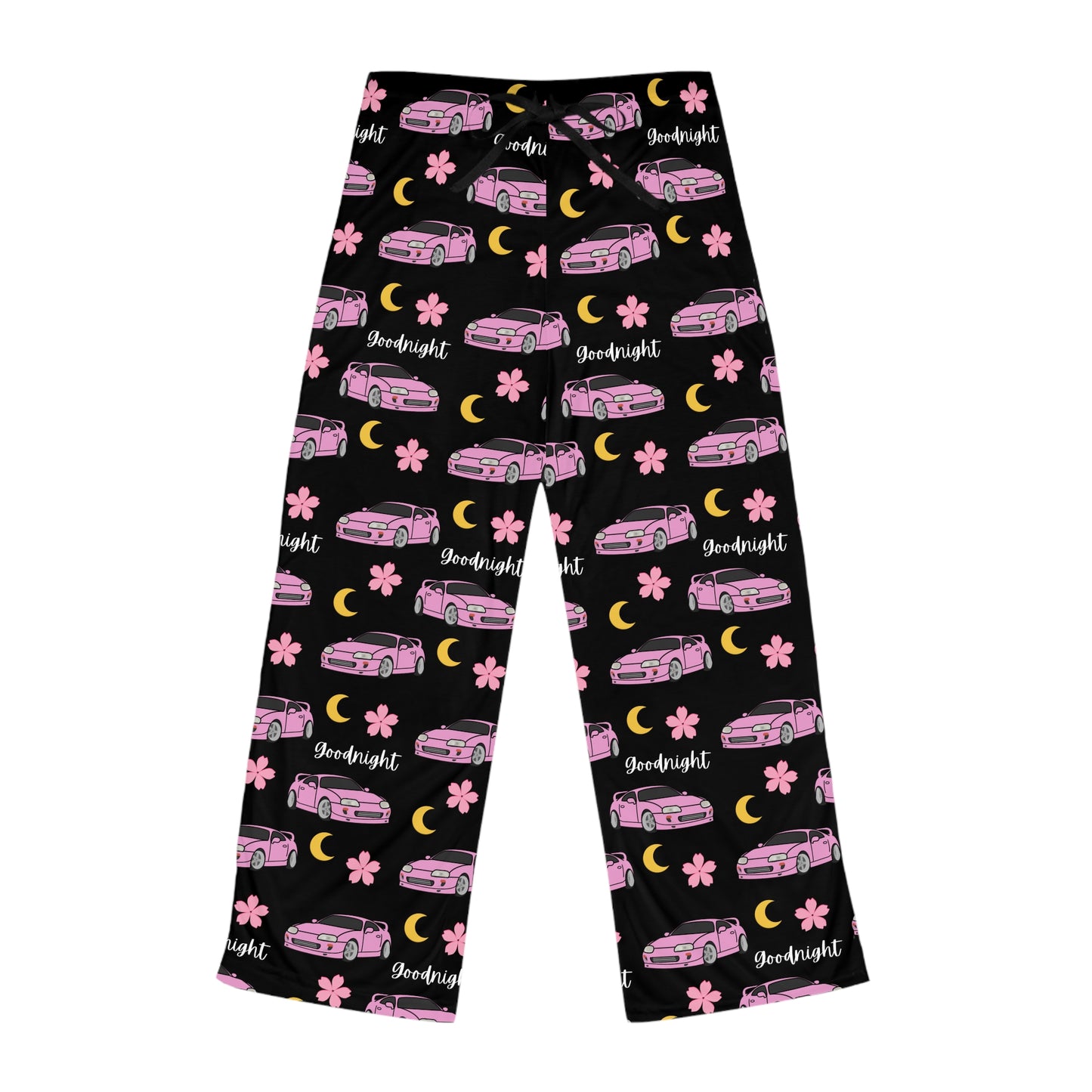 Mk4 Goodnight Pink Toyota Supra Pj Sakura Moon Car Printed Pants BabeDriven Women's Pajama Pants