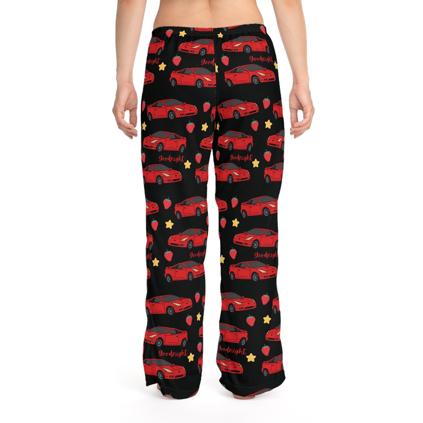 Goodnight Red Toyota Celica Pj Strawberry Stars Printed Pants BabeDriven Women's Pajama Pants
