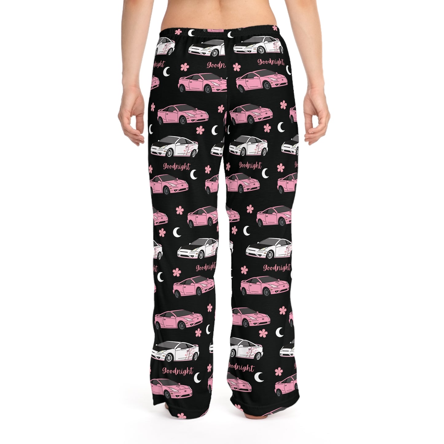 Goodnight Pink Toyota Celica Pj Sakura Moon Printed Pants BabeDriven Women's Pajama Pants