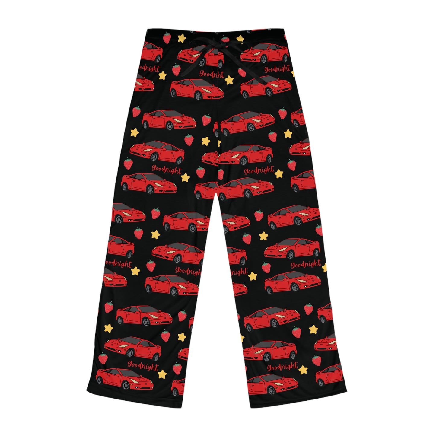 Goodnight Red Toyota Celica Pj Strawberry Stars Printed Pants BabeDriven Women's Pajama Pants