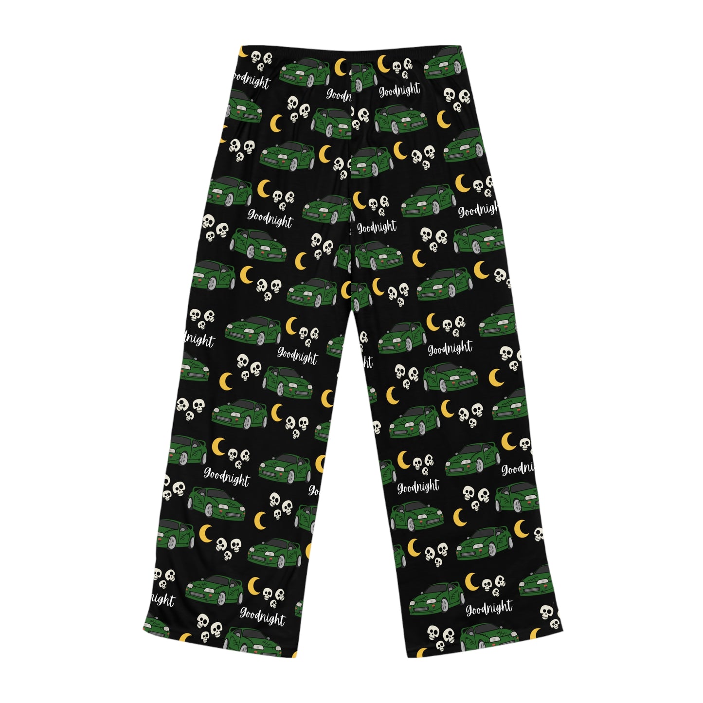 Goodnight Green Toyota Supra Mk4 Pj Skull Moon Printed Pants BabeDriven Women's Pajama Pants