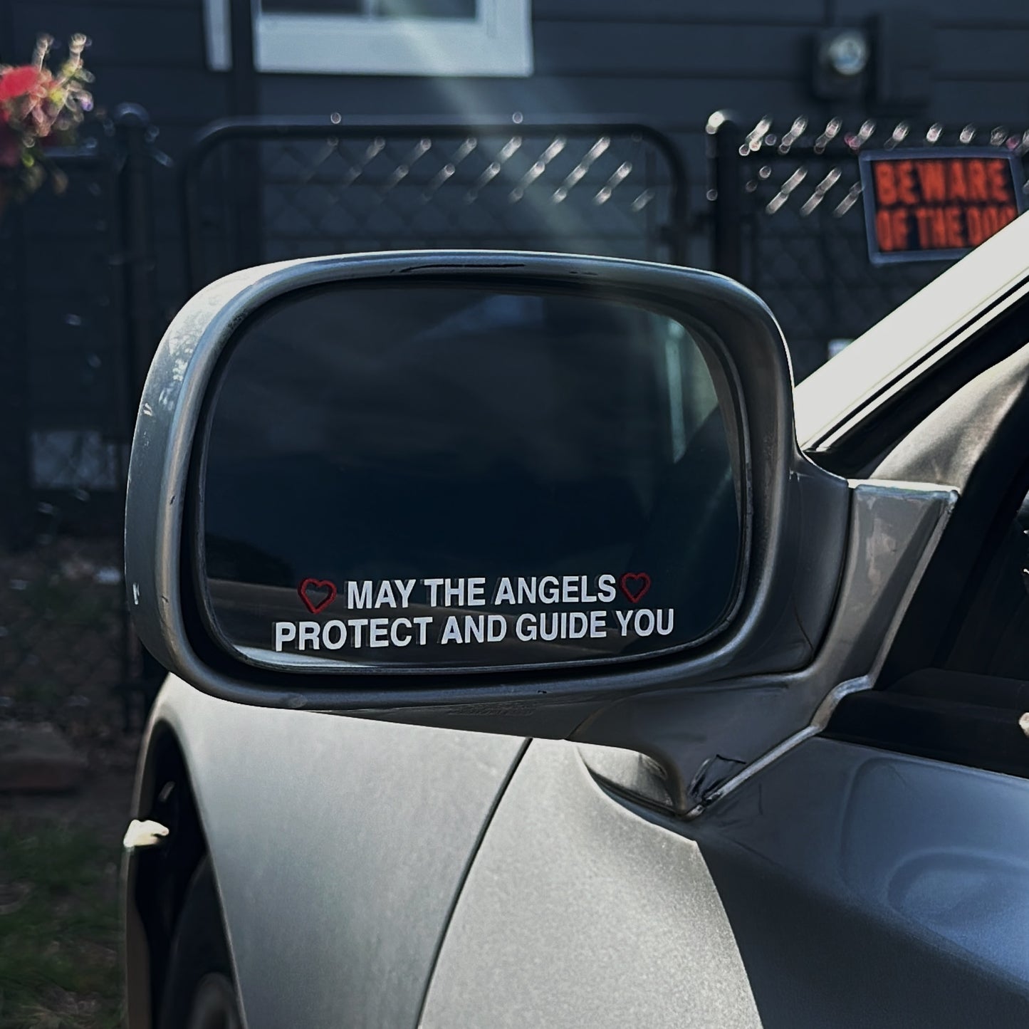 May The Angels Protect And Guide You Side Mirror Sticker Set of 2