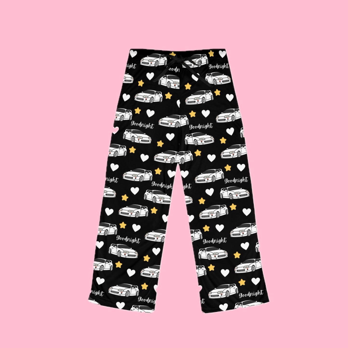 Goodnight Silver Toyota Celica Pj Bunny Stars Printed Pants BabeDriven Women's Pajama Pants