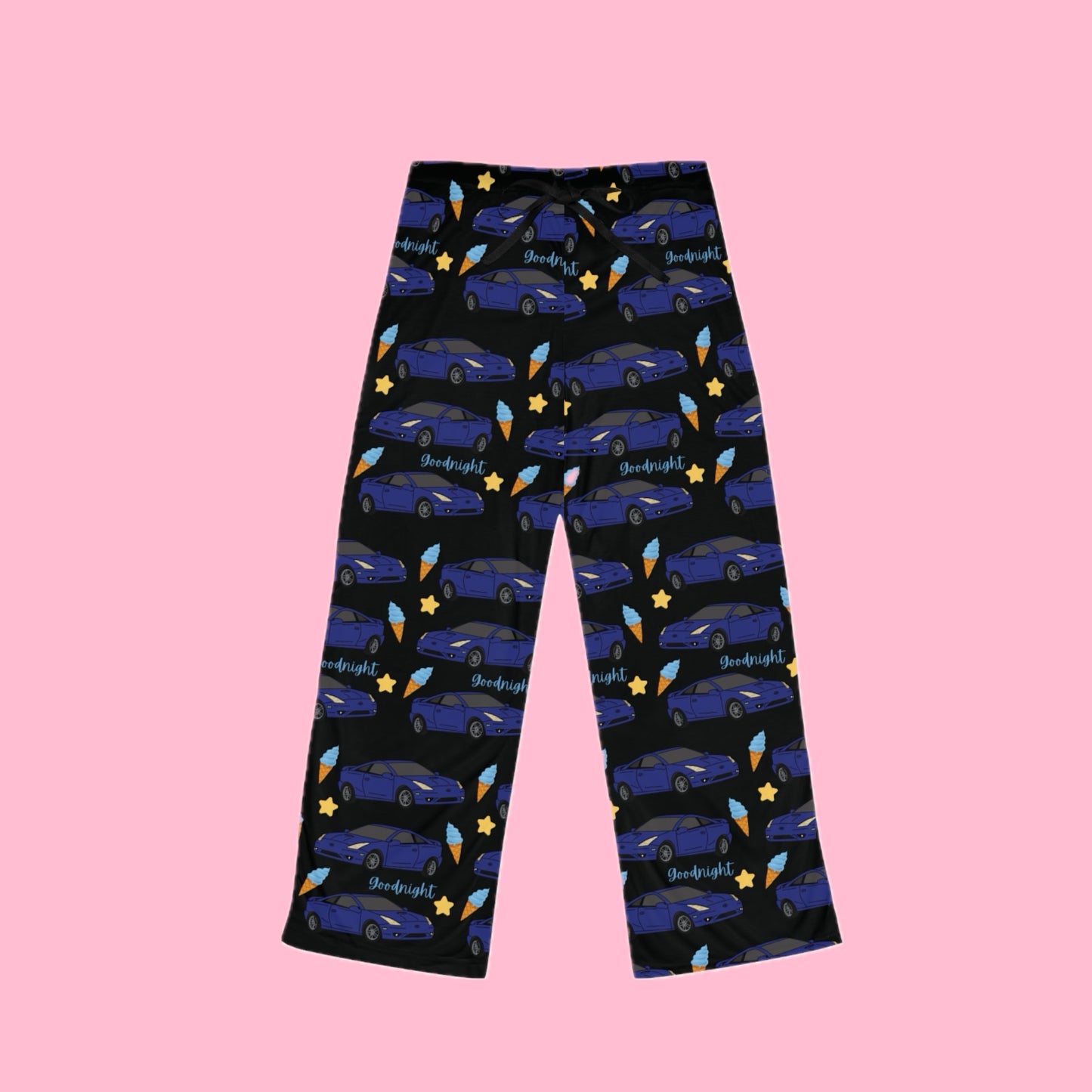 Goodnight Blue Toyota Celica Pj Ice-cream Stars Printed Pants BabeDriven Women's Pajama Pants
