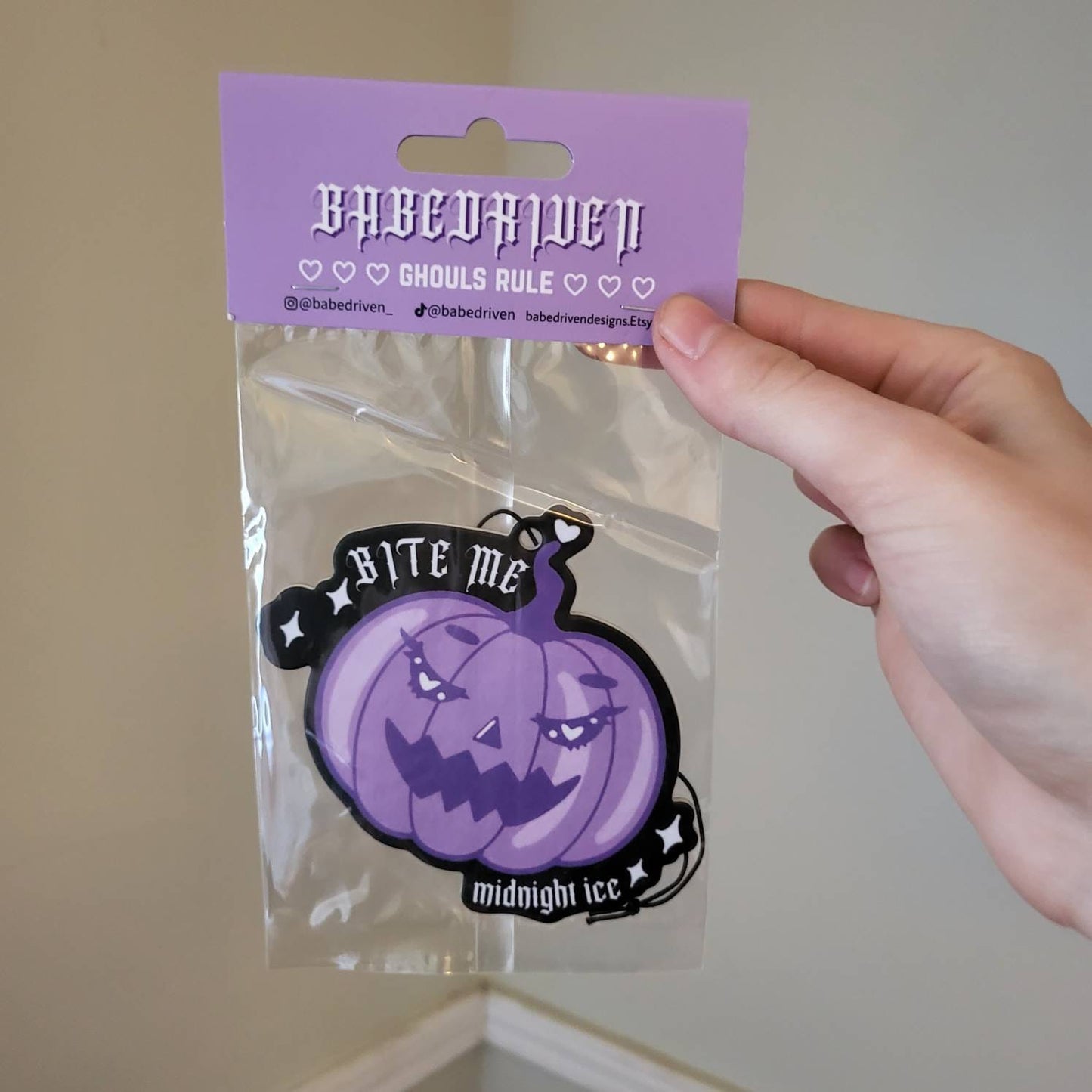 Bite Me Pumpkin Midnight Ice Air Freshener