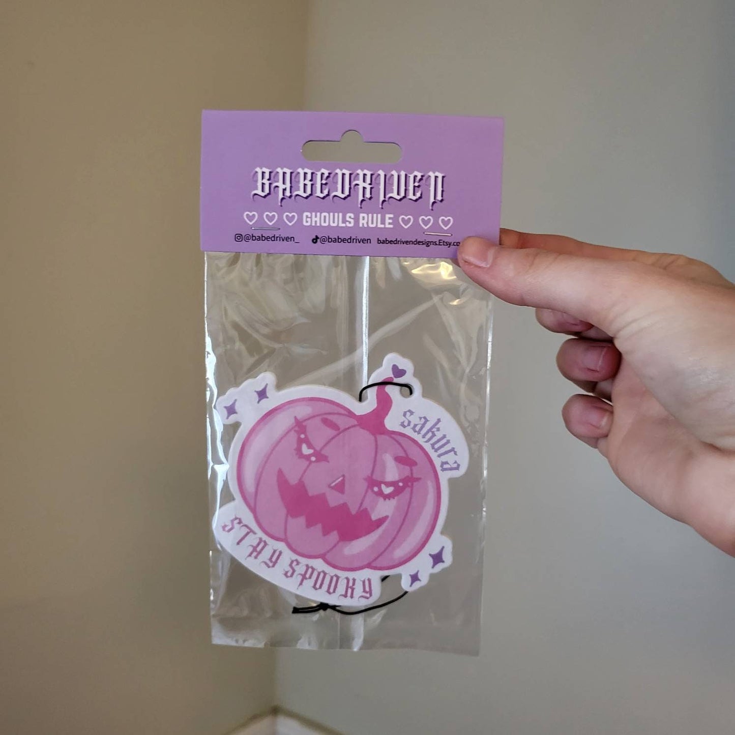 Stay Spooky Pumpkin Sakura Air Freshener