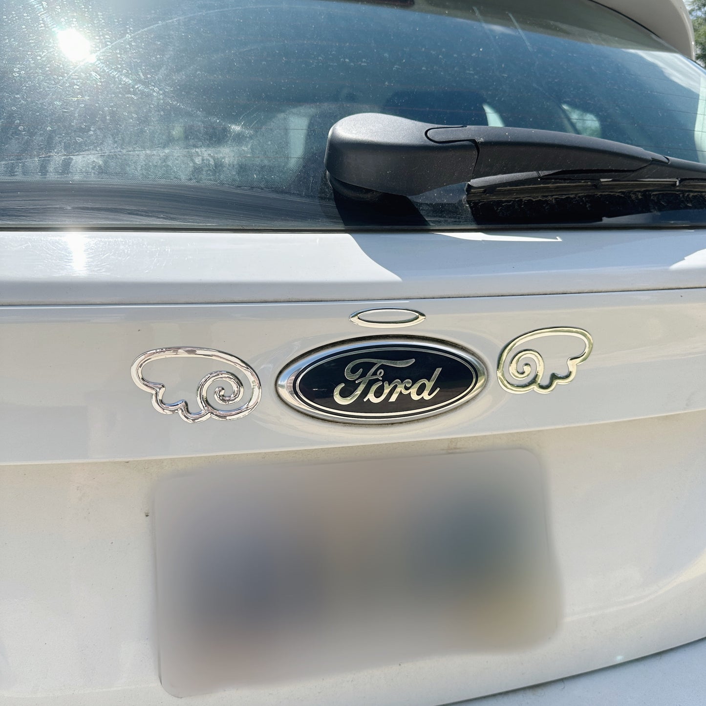 Chrome Angel Emblem Sticker
