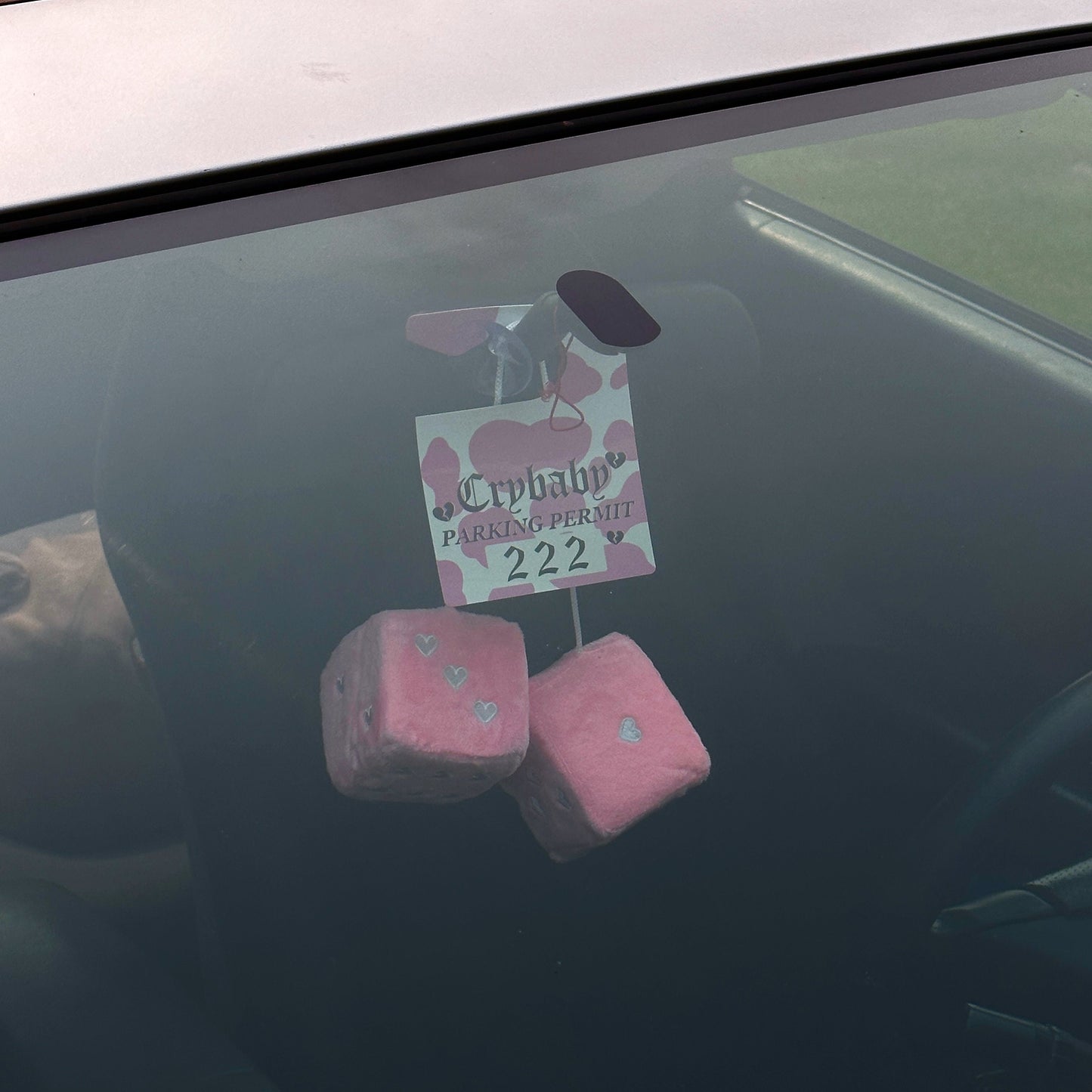 Pink Heart Dice