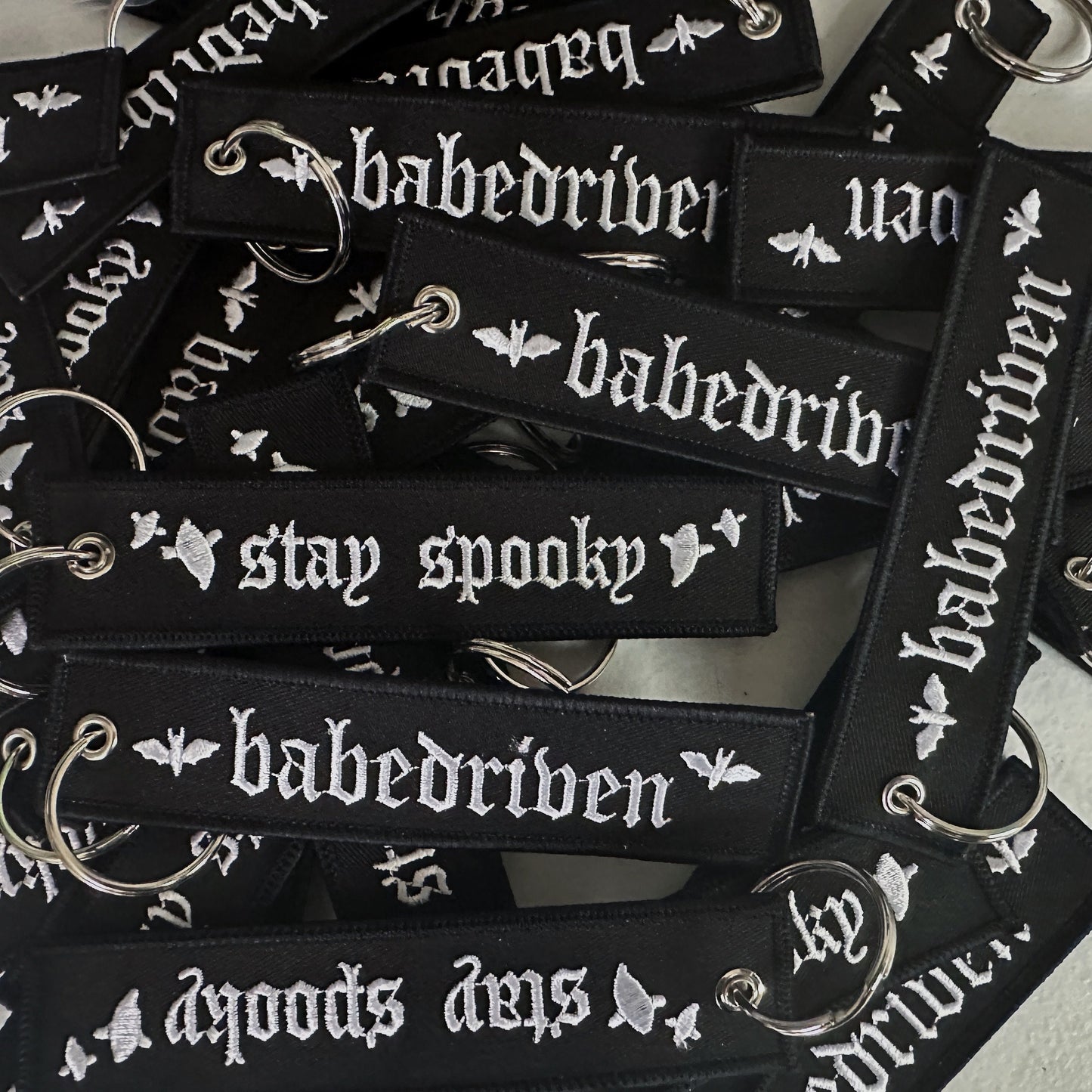 Stay Spooky Jet Tag Black /W