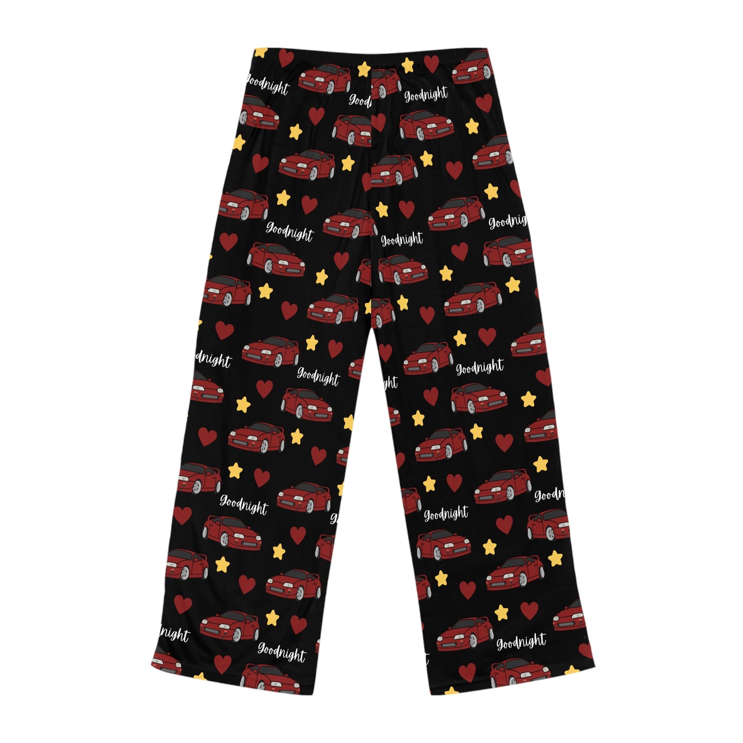 Mk4 Goodnight Red Toyota Supra Pj Stars Hearts Car Printed Pants BabeDriven Women's Pajama Pants
