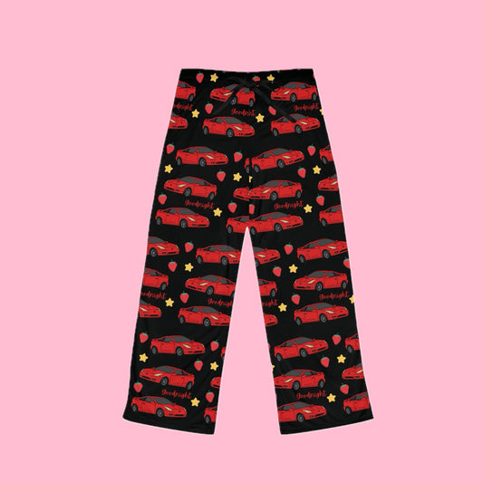 Goodnight Red Toyota Celica Pj Strawberry Stars Printed Pants BabeDriven Women's Pajama Pants