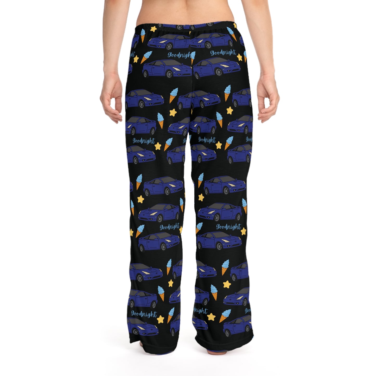 Goodnight Blue Toyota Celica Pj Ice-cream Stars Printed Pants BabeDriven Women's Pajama Pants