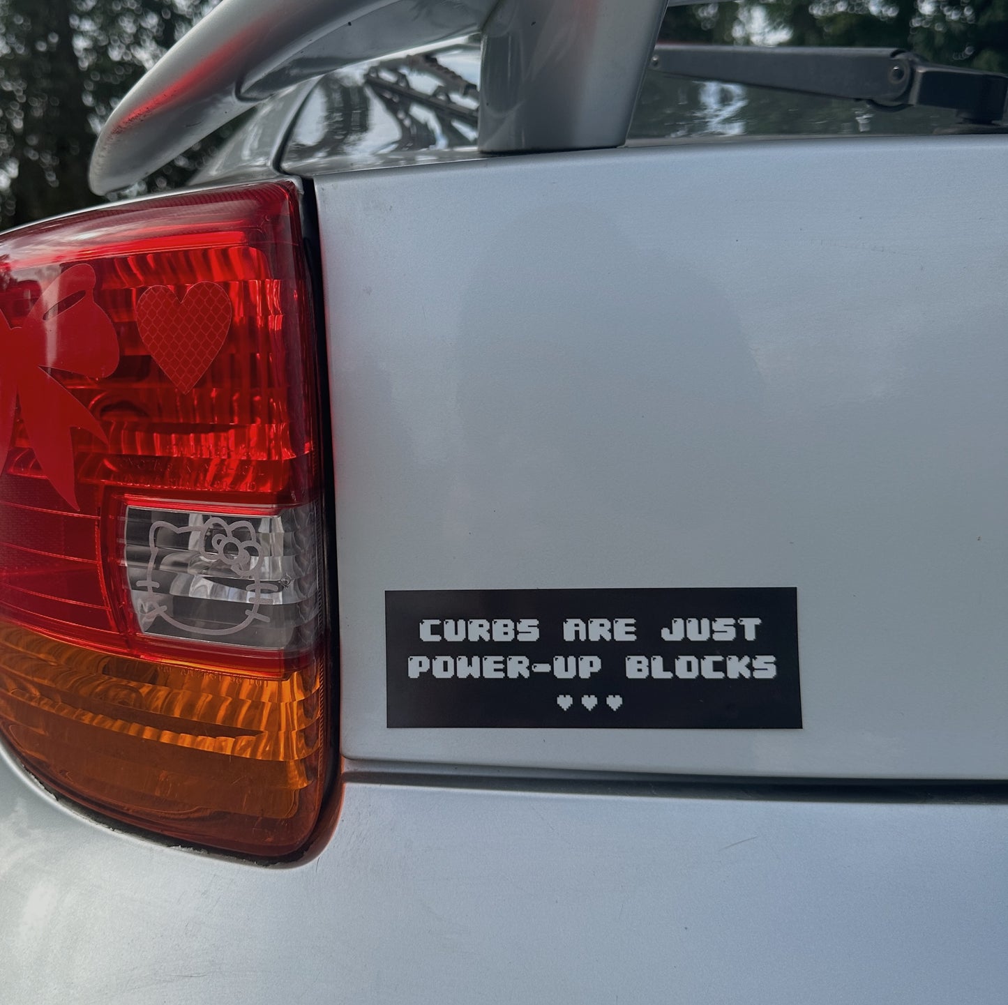 Curbs Are Just Power-Up Blocks Bumper Sticker