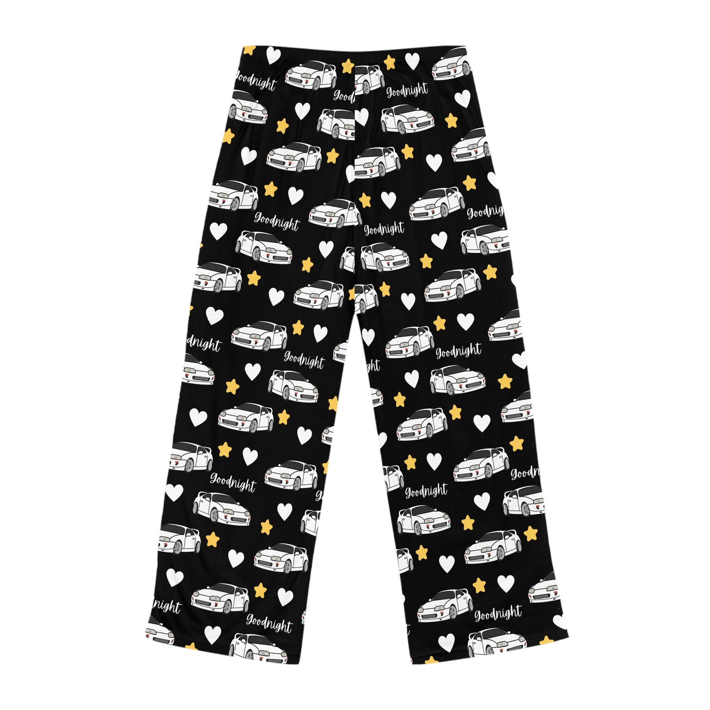 Mk4 Goodnight White Toyota Supra Pj Stars Hearts Car Printed Pants BabeDriven Women's Pajama Pants