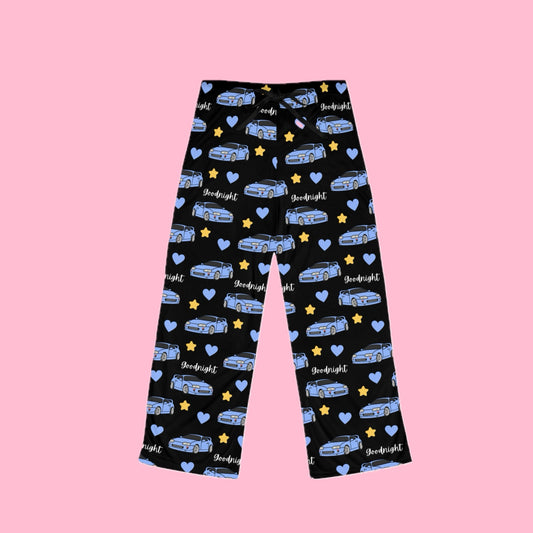 Mk4 Goodnight Lilac Toyota Supra Pj Stars Hearts Car Printed Pants BabeDriven Women's Pajama Pants