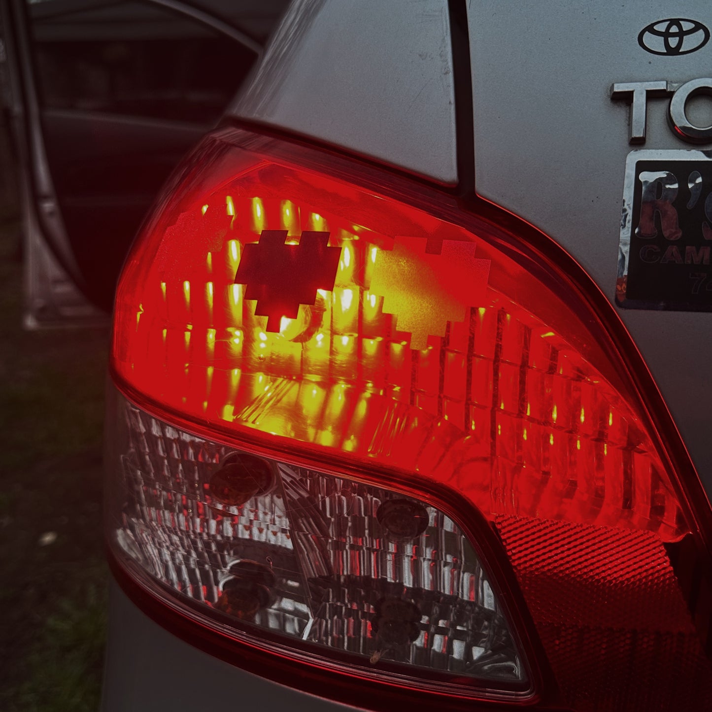 18 Pixel Hearts Headlight Taillight Decals