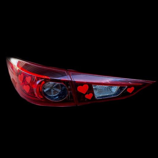 18 Assorted Whole Hearts Headlight Taillight Decals