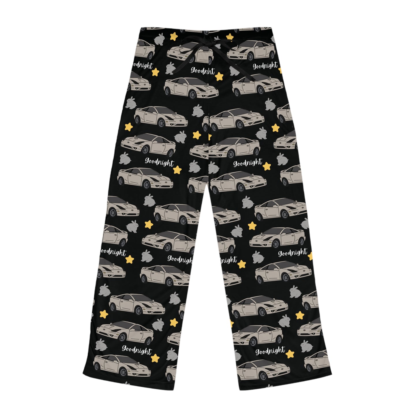 Goodnight Silver Toyota Celica Pj Bunny Stars Printed Pants BabeDriven Women's Pajama Pants