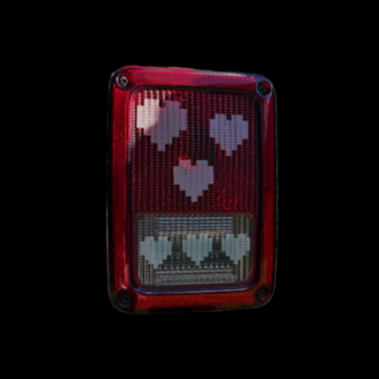 18 Pixel Hearts Headlight Taillight Decals