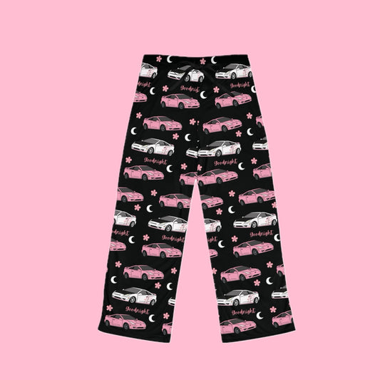 Goodnight Pink Toyota Celica Pj Sakura Moon Printed Pants BabeDriven Women's Pajama Pants