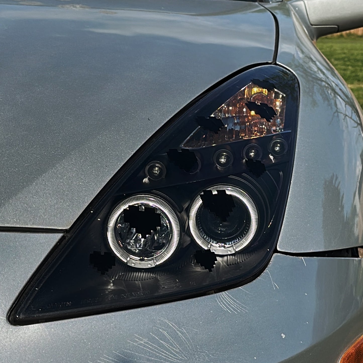 18 Pixel Hearts Headlight Taillight Decals