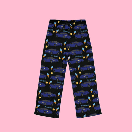 Goodnight Blue Toyota Celica Pj Ice-cream Stars Printed Pants BabeDriven Women's Pajama Pants