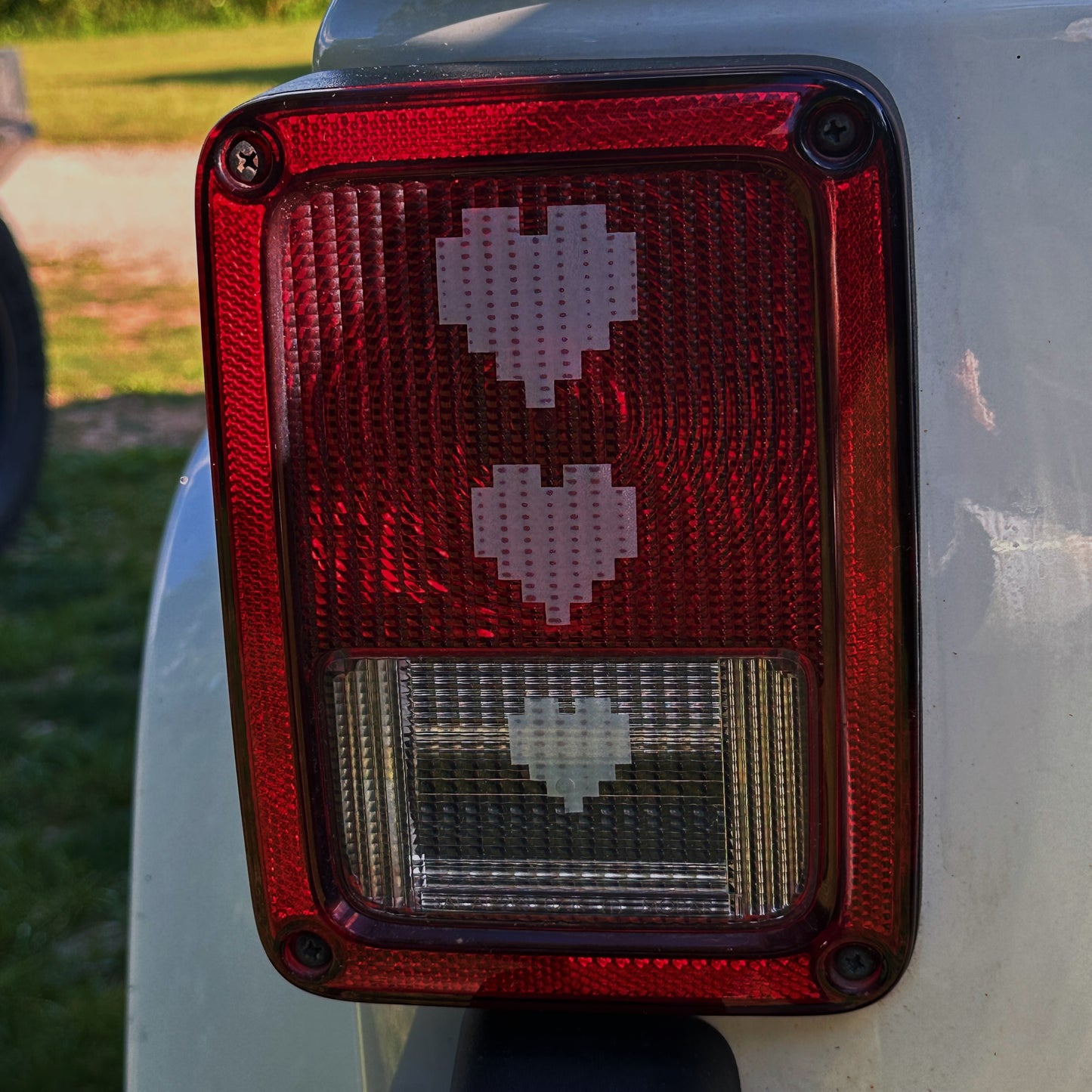 18 Pixel Hearts Headlight Taillight Decals