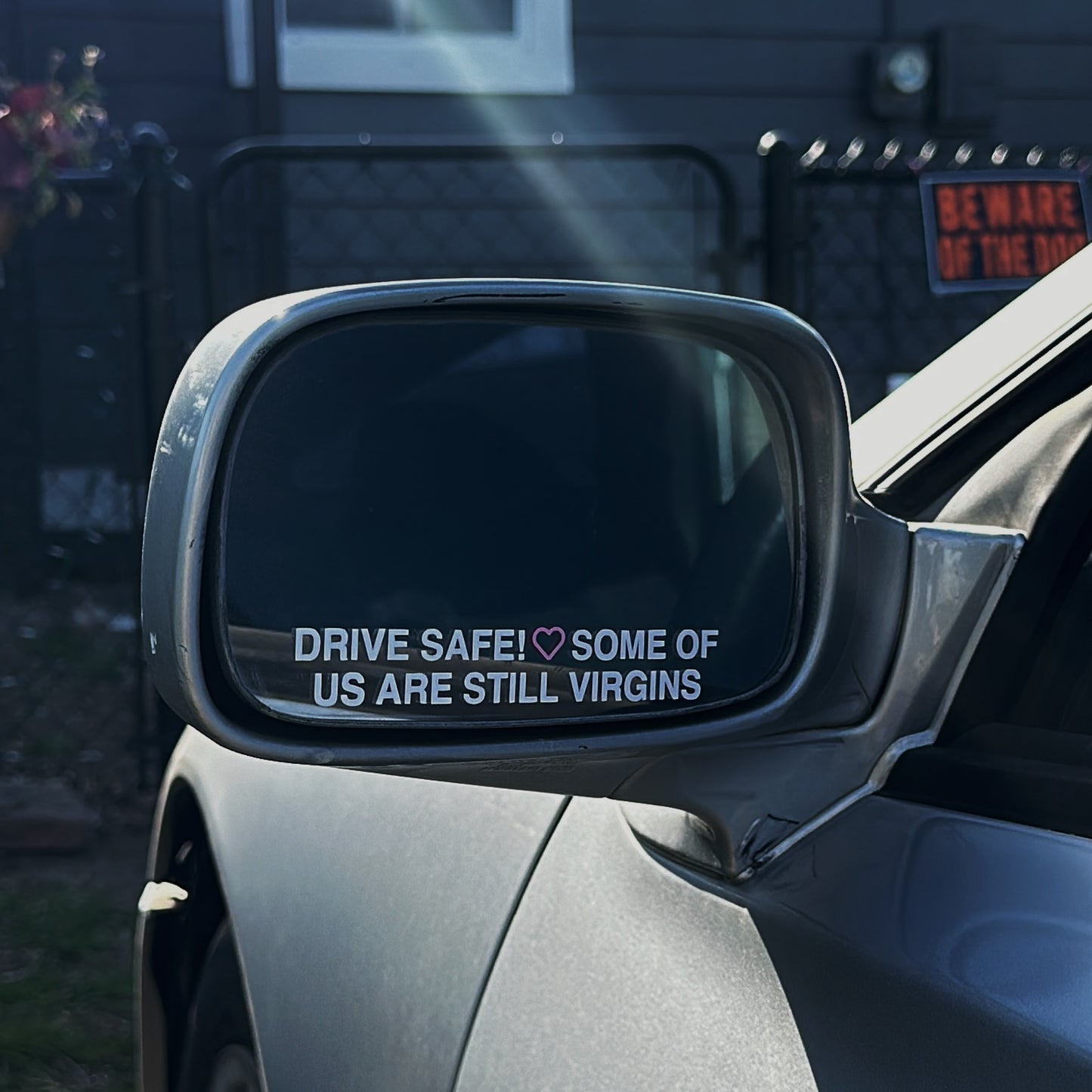 Drive Safe Some Of Us Are Still Virgins Side Mirror Sticker Set of 2