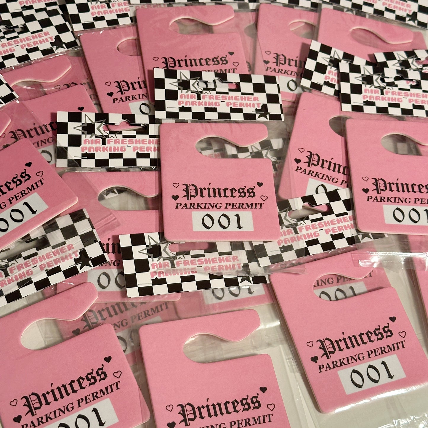 Princess 001 Parking Permit Air Freshener - Pink Bubble Gum