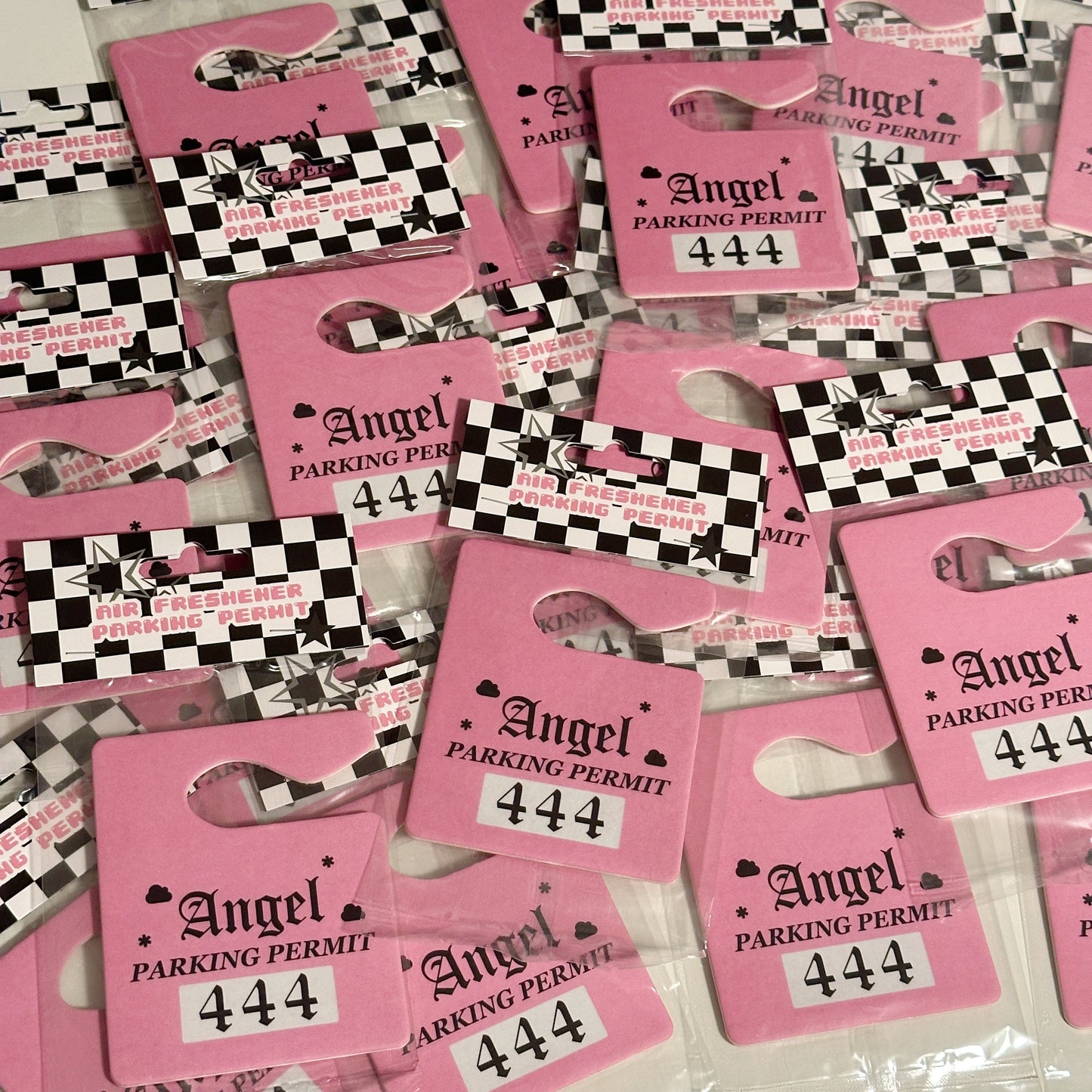 Angel 444 Parking Permit Air Freshener - Pink Vanilla