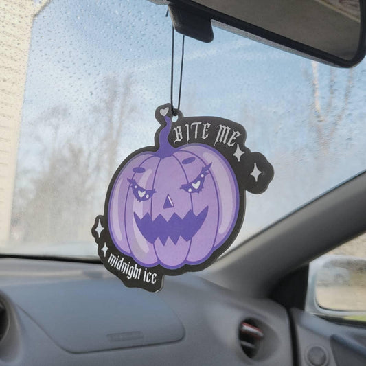 Bite Me Pumpkin Midnight Ice Air Freshener