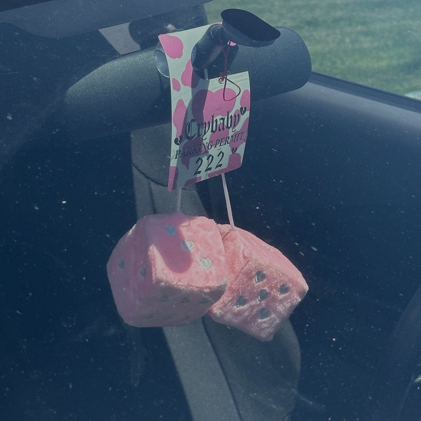 Pink Heart Dice
